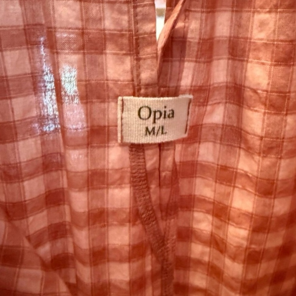 Opia Bridget Midi- Dress - Pink Gingham M/L